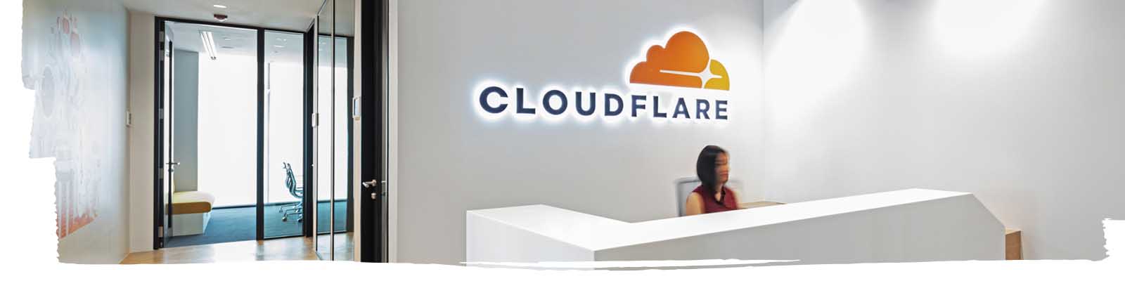 Cloudflare’s new workplac reception area