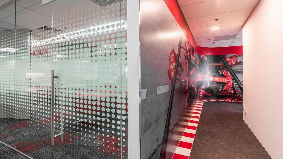 Ferrari new headquarters office lobby area