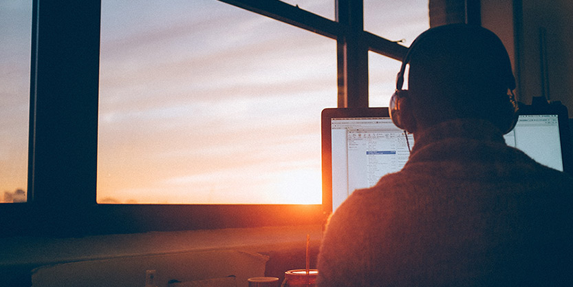 Office at sunset