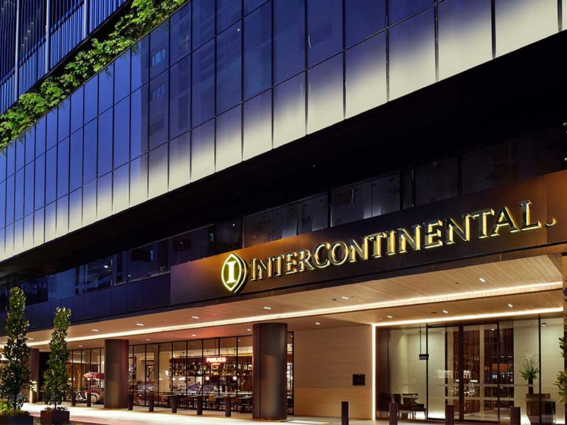Exterior night view of an intercontinental