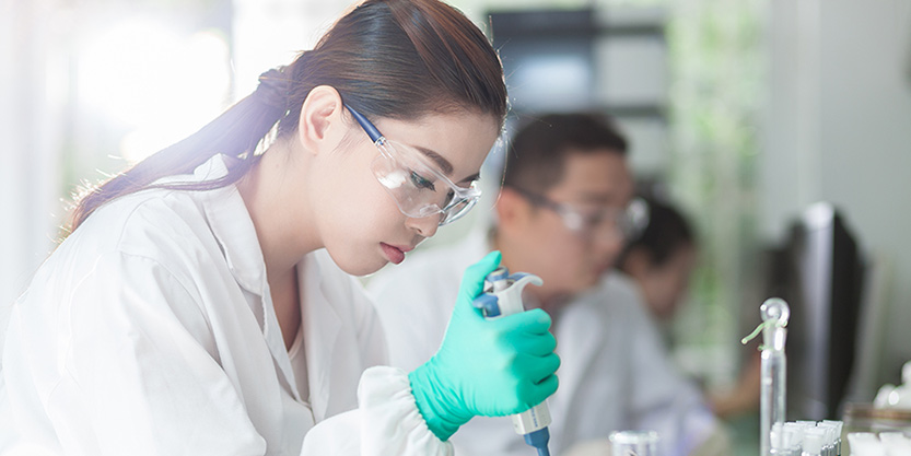 Scientists working in a laboratory