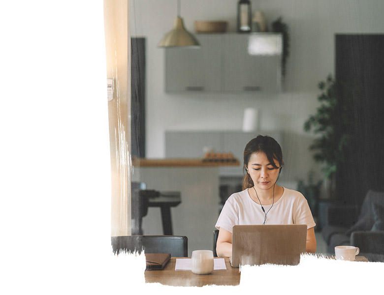 A Woman working on Laptop