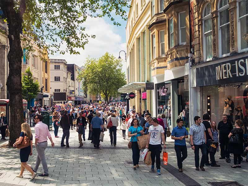Busy market lane