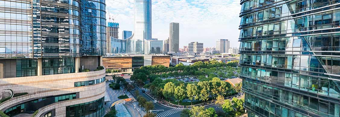 Suzhou Industrial Park Cityscape, Suzhou, China.