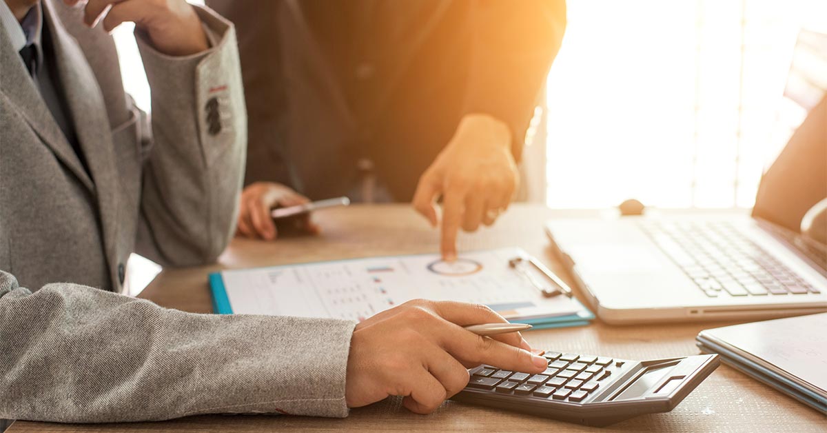 A person reviewing financial documents